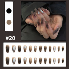 Load image into Gallery viewer, 24pcs/set Multicolor Personalized Nail Patches Nail Pieces Removable Fake Nails Extensions Nail Art Accessories