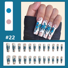 Load image into Gallery viewer, 24pcs/set Multicolor Personalized Nail Patches Nail Pieces Removable Fake Nails Extensions Nail Art Accessories