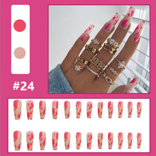 Load image into Gallery viewer, 24pcs/set Multicolor Personalized Nail Patches Nail Pieces Removable Fake Nails Extensions Nail Art Accessories