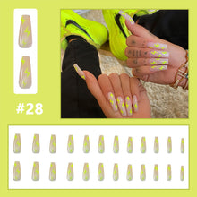 Load image into Gallery viewer, 24pcs/set Multicolor Personalized Nail Patches Nail Pieces Removable Fake Nails Extensions Nail Art Accessories