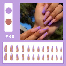 Load image into Gallery viewer, 24pcs/set Multicolor Personalized Nail Patches Nail Pieces Removable Fake Nails Extensions Nail Art Accessories