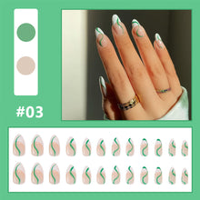 Load image into Gallery viewer, 24pcs/set Multicolor Nail Patches Personalized Nail Pieces Removable Fake Nails Extensions Nail Art Accessories