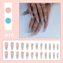 Load image into Gallery viewer, 24pcs/set Multicolor Nail Patches Personalized Nail Pieces Removable Fake Nails Extensions Nail Art Accessories