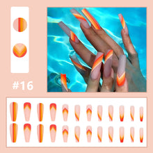 Load image into Gallery viewer, 24pcs/set Multicolor Nail Patches Personalized Nail Pieces Removable Fake Nails Extensions Nail Art Accessories