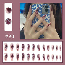 Load image into Gallery viewer, 24pcs/set Multicolor Nail Patches Personalized Nail Pieces Removable Fake Nails Extensions Nail Art Accessories