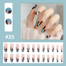 Load image into Gallery viewer, 24pcs/set Multicolor Nail Patches Personalized Nail Pieces Removable Fake Nails Extensions Nail Art Accessories