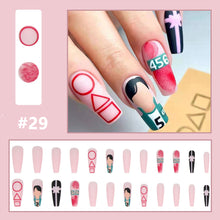 Load image into Gallery viewer, 24pcs/set Multicolor Nail Patches Personalized Nail Pieces Removable Fake Nails Extensions Nail Art Accessories