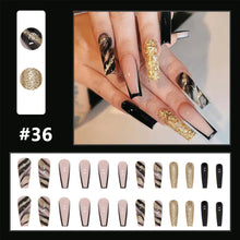 Load image into Gallery viewer, 24pcs/set Multicolor Nail Patches Personalized Nail Pieces Removable Fake Nails Extensions Nail Art Accessories