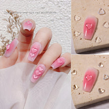 Load image into Gallery viewer, Transparent Flat Heart Nail Art Jewelry Jelly Resin Stereoscopic Nail Accessories Manicure Art Ornaments