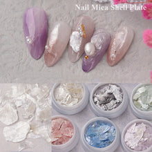 Load image into Gallery viewer, 1 Box Natural Shell Mica Nail Art Jewelry Symphony Nail Stickers Nail Art Accessories Manicure Decorations