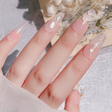 Load image into Gallery viewer, 1 Box Velvet Natural Shell Mica Nail Art Jewelry Symphony Pure White Nail Sticker Decoration Manicure Accessories
