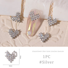 Load image into Gallery viewer, Nail Art Heart Diamond Jewelry Shiny Heart Shaped Zircon Nail Decorative Diamond Accessories Manicure Ornaments