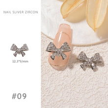 Load image into Gallery viewer, Nail Art Silver Zircon Jewelry Bow Pearl Star Chain Nail Diamond Jewelry Manicure Decoration Accessories