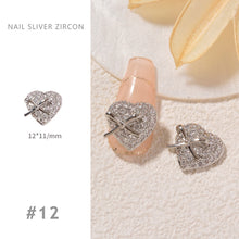 Load image into Gallery viewer, Nail Art Silver Zircon Jewelry Bow Pearl Star Chain Nail Diamond Jewelry Manicure Decoration Accessories