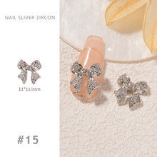 Load image into Gallery viewer, Nail Art Silver Zircon Jewelry Bow Pearl Star Chain Nail Diamond Jewelry Manicure Decoration Accessories