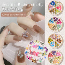 Load image into Gallery viewer, 1 Box Nail Art Stereo Butterfly Jewelry Acrylic Mini Nail Small Butterfly Jewelry Nail Art Decoration Manicure Accessories