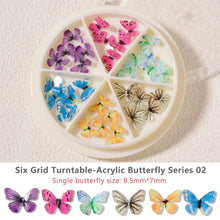 Load image into Gallery viewer, 1 Box Nail Art Stereo Butterfly Jewelry Acrylic Mini Nail Small Butterfly Jewelry Nail Art Decoration Manicure Accessories