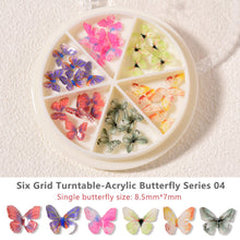Load image into Gallery viewer, 1 Box Nail Art Stereo Butterfly Jewelry Acrylic Mini Nail Small Butterfly Jewelry Nail Art Decoration Manicure Accessories
