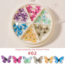 Load image into Gallery viewer, 1 Box Nail Art Stereo Butterfly Jewelry Acrylic Mini Nail Small Butterfly Jewelry Nail Art Decoration Manicure Accessories