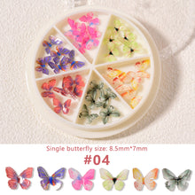 Load image into Gallery viewer, 1 Box Nail Art Stereo Butterfly Jewelry Acrylic Mini Nail Small Butterfly Jewelry Nail Art Decoration Manicure Accessories