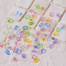 Load image into Gallery viewer, 100pcs Nail Art Aurora Magic Ice Cube Small Square Diamond Jewelry Color Shaped Nail Art Jewelry Accessories