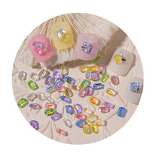 Load image into Gallery viewer, 100pcs Nail Art Aurora Magic Ice Cube Small Square Diamond Jewelry Color Shaped Nail Art Jewelry Accessories