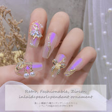 Load image into Gallery viewer, Nail Art Zircon Jewelry Bow Pearl Love Nail Decoration Nail Art Ornaments Manicure DIY Accessories