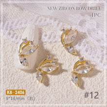 Load image into Gallery viewer, Nail Art Zircon Jewelry Bow Pearl Love Nail Decoration Nail Art Ornaments Manicure DIY Accessories