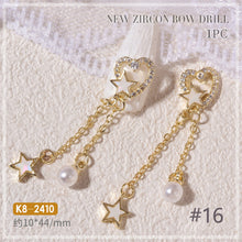 Load image into Gallery viewer, Nail Art Zircon Jewelry Bow Pearl Love Nail Decoration Nail Art Ornaments Manicure DIY Accessories