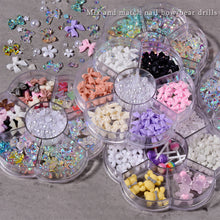 Load image into Gallery viewer, 1 Set Nail Art Jewelry Bow Aurora Bear Rhinestone Pearl Mixed Nail Decoration Manicure Accessories Nail Art Ornaments