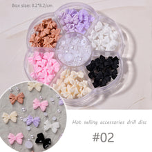 Load image into Gallery viewer, 1 Set Nail Art Jewelry Bow Aurora Bear Rhinestone Pearl Mixed Nail Decoration Manicure Accessories Nail Art Ornaments