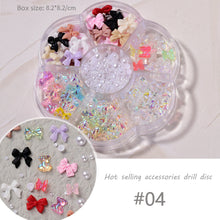 Load image into Gallery viewer, 1 Set Nail Art Jewelry Bow Aurora Bear Rhinestone Pearl Mixed Nail Decoration Manicure Accessories Nail Art Ornaments