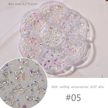 Load image into Gallery viewer, 1 Set Nail Art Jewelry Bow Aurora Bear Rhinestone Pearl Mixed Nail Decoration Manicure Accessories Nail Art Ornaments