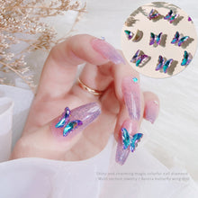 Load image into Gallery viewer, 20pcs Nail Art Crystal Butterfly Wing Jewelry Shiny Three-dimensional Stitching Butterfly Nail Sticker Jewelry Manicure Accessories