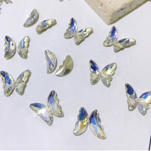 Load image into Gallery viewer, 20pcs Nail Art Crystal Butterfly Wing Jewelry Shiny Three-dimensional Stitching Butterfly Nail Sticker Jewelry Manicure Accessories