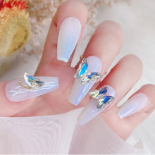 Load image into Gallery viewer, 20pcs Nail Art Crystal Butterfly Wing Jewelry Shiny Three-dimensional Stitching Butterfly Nail Sticker Jewelry Manicure Accessories