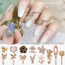 Load image into Gallery viewer, Nail Art Zircon Jewelry Bow Pearl Flower Butterfly Nail Jewelry Nail Art Decoration Manicure Accessories