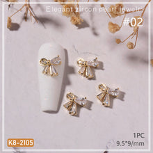 Load image into Gallery viewer, Nail Art Zircon Jewelry Bow Pearl Flower Butterfly Nail Jewelry Nail Art Decoration Manicure Accessories