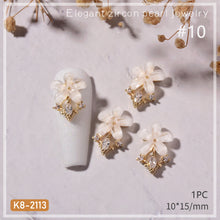 Load image into Gallery viewer, Nail Art Zircon Jewelry Bow Pearl Flower Butterfly Nail Jewelry Nail Art Decoration Manicure Accessories