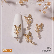 Load image into Gallery viewer, Nail Art Zircon Jewelry Bow Pearl Flower Butterfly Nail Jewelry Nail Art Decoration Manicure Accessories