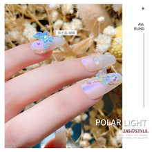 Load image into Gallery viewer, 8pcs Nail Art Double Layer Aurora Butterfly Jewelry Three-dimensional Symphony Nail Art Decoration Manicure Accessories