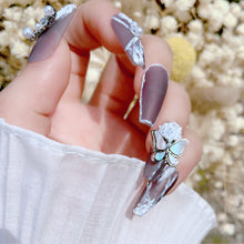 Load image into Gallery viewer, Nail Art Crystal Butterfly Jewelry Gold Edge Metal Rhinestone Three-dimensional Nail Butterfly Jewelry Nail Art Decoration