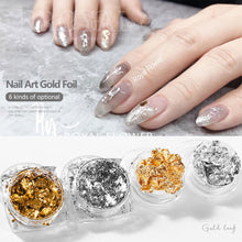 Load image into Gallery viewer, Nail Art Jewelry Gold Foil Wire Gold and Silver Foil Fragments Nail DIY Decorative Tin Foil Nail Art Decoration