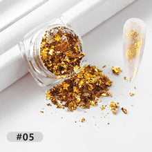 Load image into Gallery viewer, Nail Art Jewelry Gold Foil Wire Gold and Silver Foil Fragments Nail DIY Decorative Tin Foil Nail Art Decoration