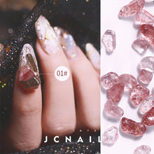 Load image into Gallery viewer, Natural Nail Crystal Stone Jewelry Strawberry Crystal White Crystal Irregular Gravel DIY Manicure Decoration