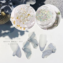 Load image into Gallery viewer, Nail Art Jewelry Stereo Steel Balls Highlight Pearls Mixed Nail Decoration Beads Manicure Art Accessories