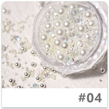 Load image into Gallery viewer, Nail Art Jewelry Stereo Steel Balls Highlight Pearls Mixed Nail Decoration Beads Manicure Art Accessories
