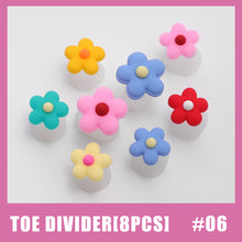 Load image into Gallery viewer, 8pcs/set Toe Separators Toenail Silicone Separators Washable Reusable Toe Separators Nail Art Tools Manicure Accessories