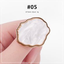 Load image into Gallery viewer, Faux Shell Rings Palette Nail Paint Palette Resin Palette Manicure Draw Paint Tool Nail Art Accessories