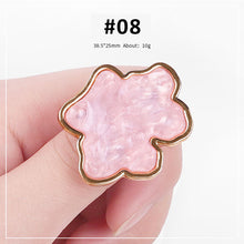 Load image into Gallery viewer, Faux Shell Rings Palette Nail Paint Palette Resin Palette Manicure Draw Paint Tool Nail Art Accessories